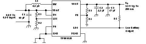 TPS61020 TPS61024 TPS61025 TPS61026 TPS61027 TPS61028 TPS61029 typ_app_fp_lvs451.gif